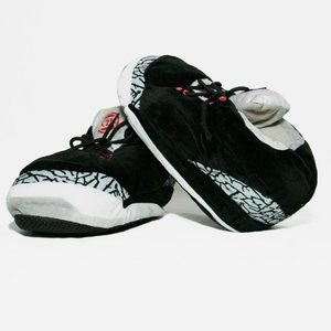 KrazeKickz Sneaker Slippers for Adults - AJ3 Black